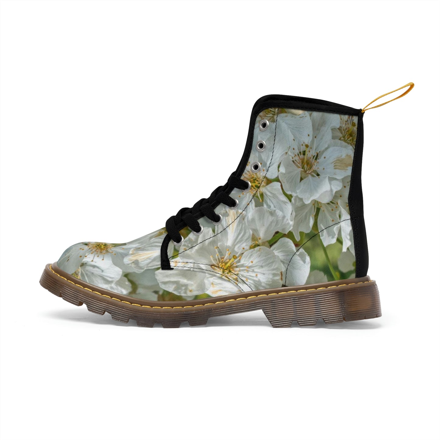 Cherry Blossom Women's Canvas Art Boots