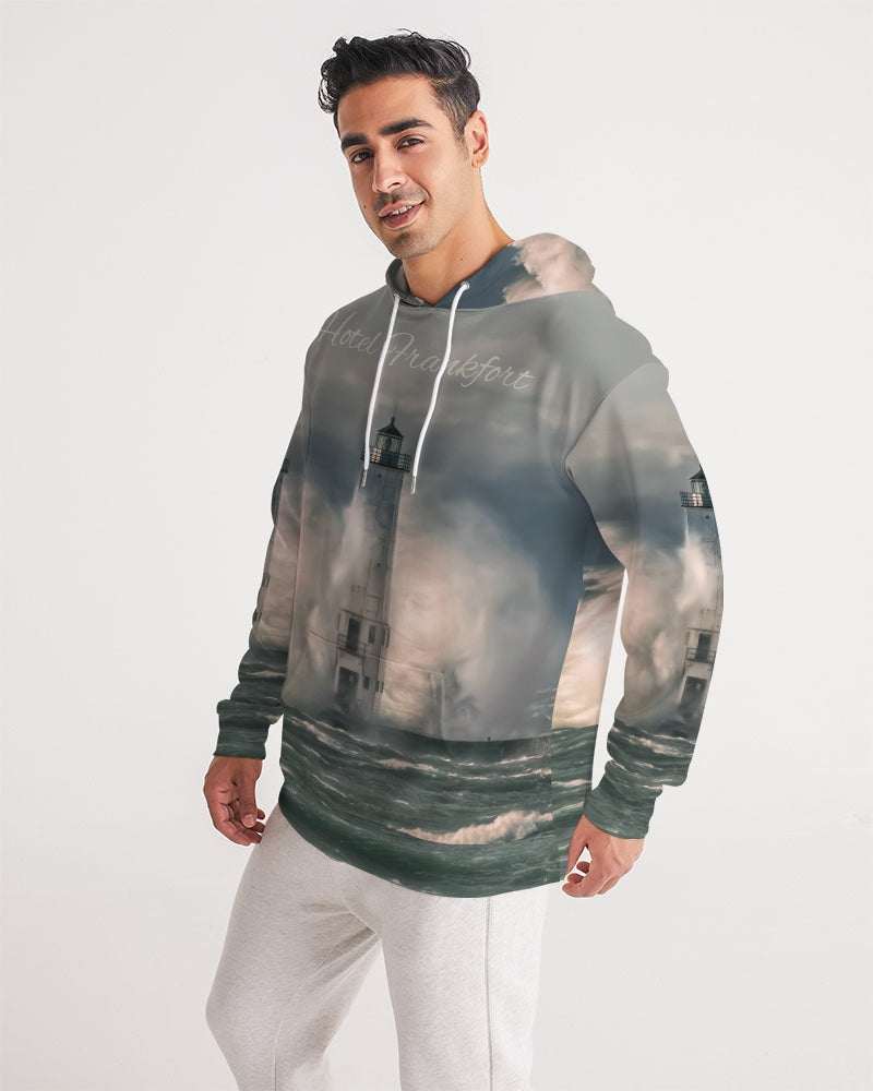 Frankfort Lighthouse with Hotel Frankfort Men's Hoodie