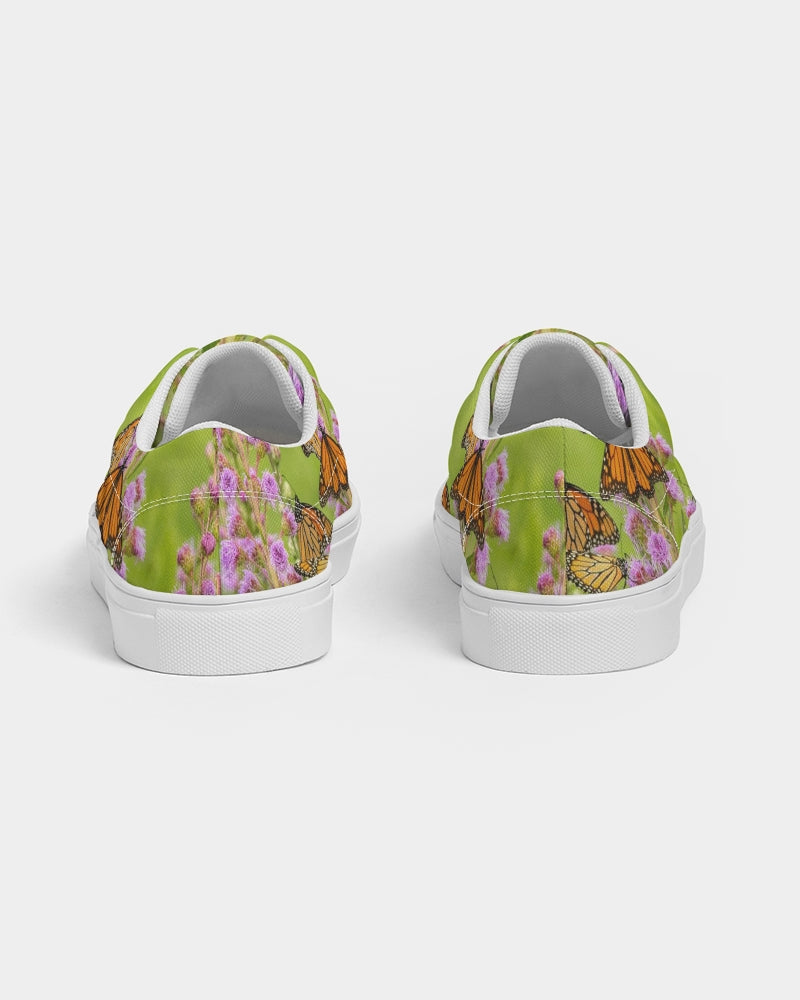 Butterfly Paradise Art Shoes Women's Lace Up Canvas Shoe
