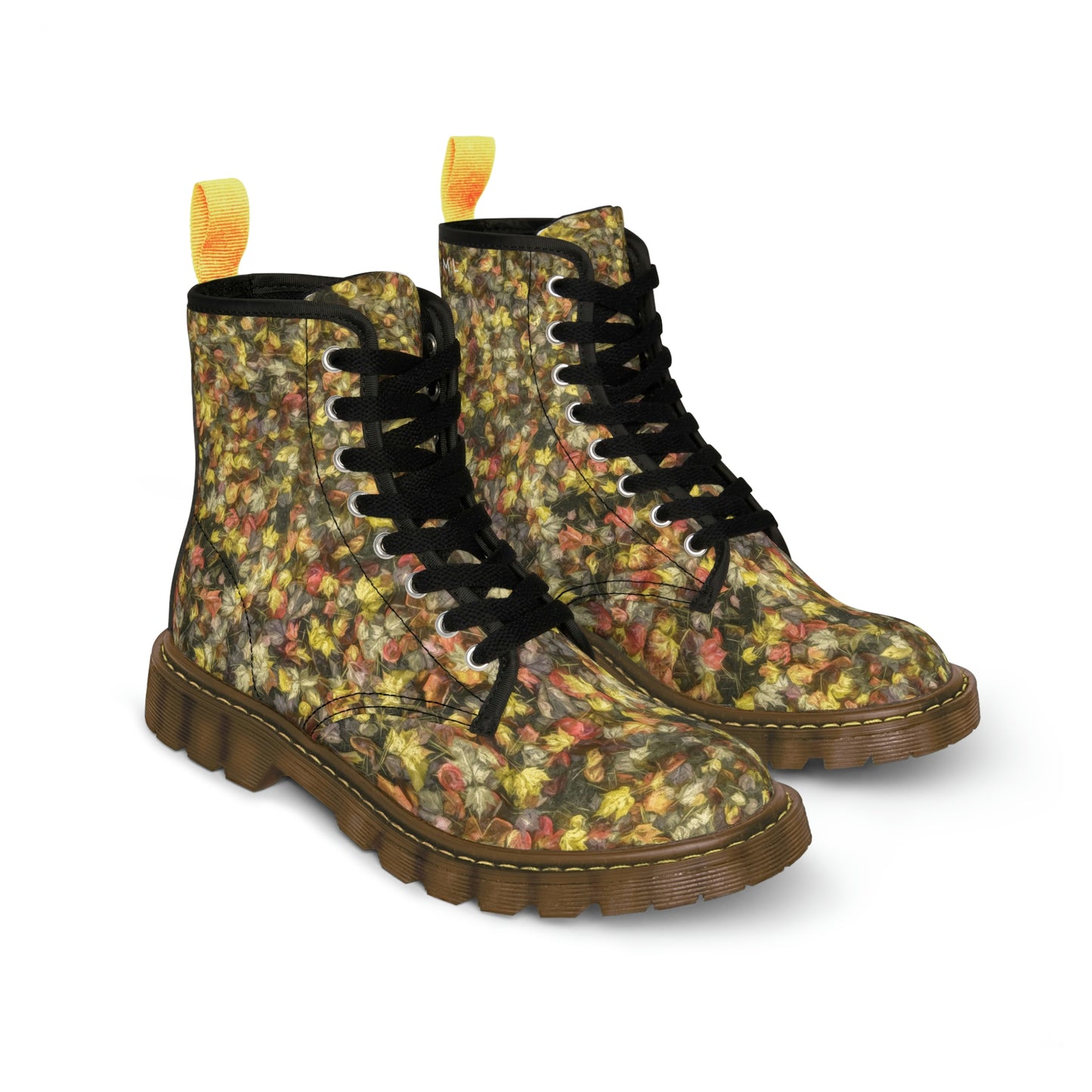 Van Gogh Leaves of Fall Women's Canvas Boots