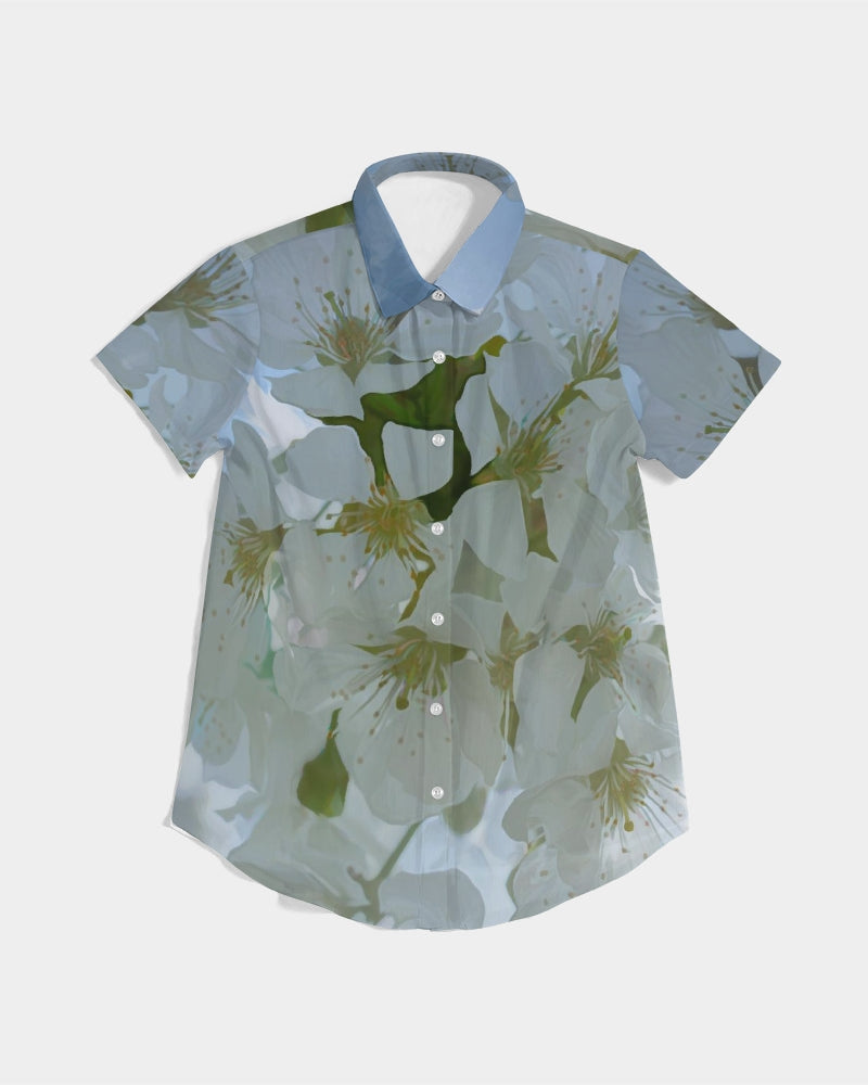 Summer Solstice Women's Short Sleeve Button Up
