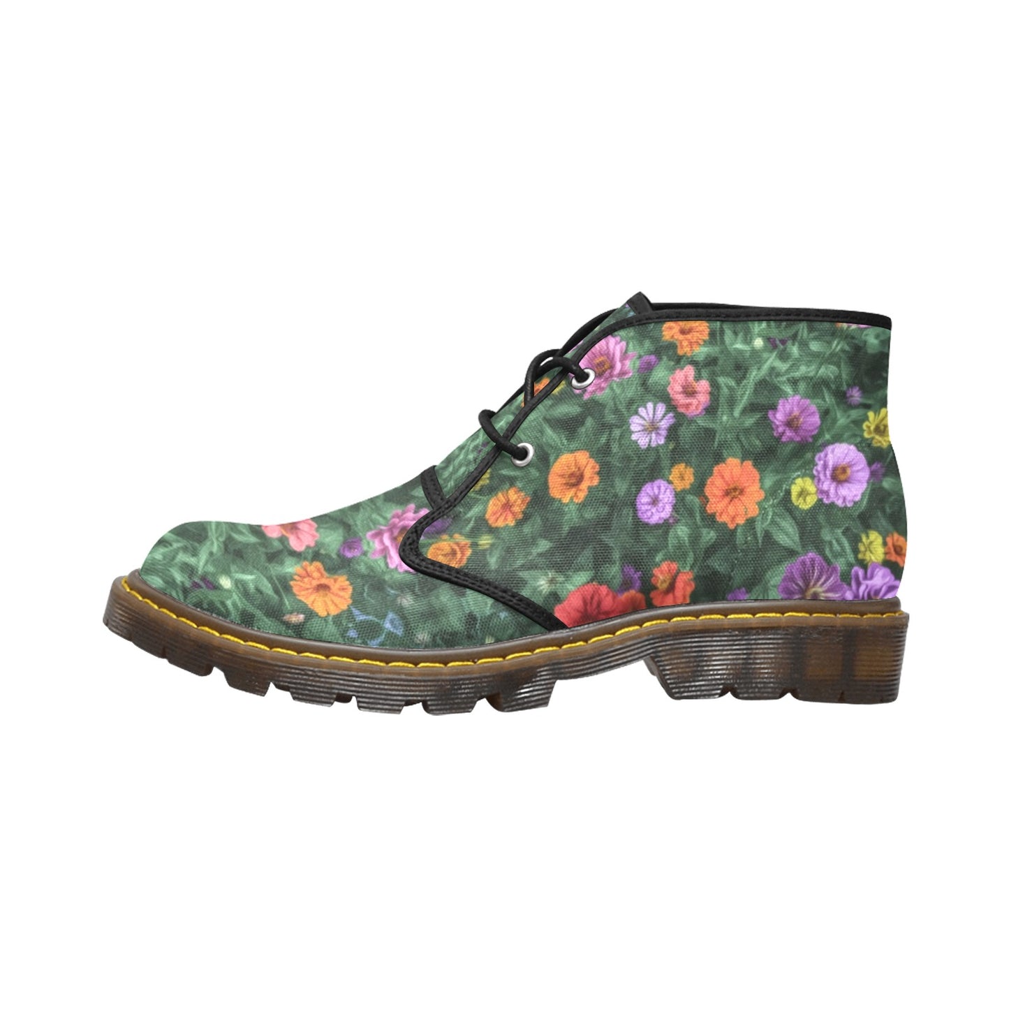 Flower Garden Women's Canvas Chukka Boots