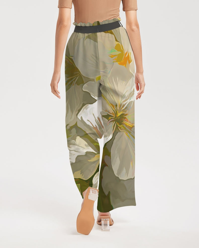 Cherry Blossom Chroma Wide Art Pants Women's High-Rise Wide Leg Pants