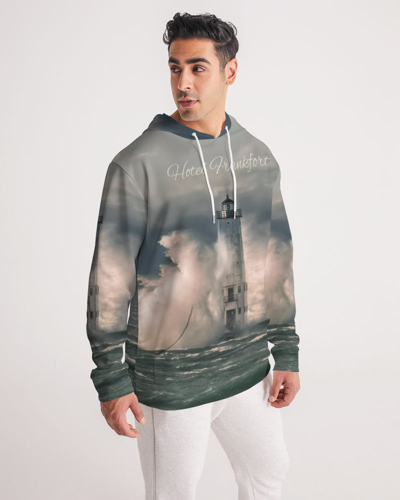 Frankfort Lighthouse with Hotel Frankfort Men's Hoodie