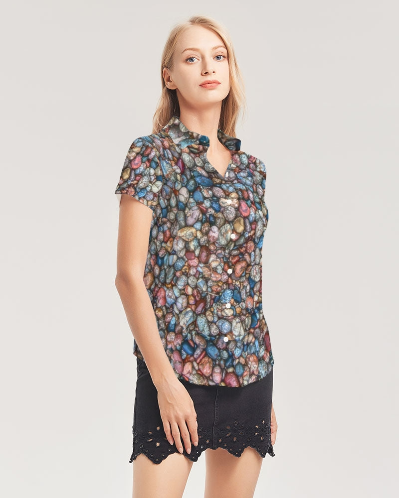 Beachcomber Women's Short Sleeve Button Up