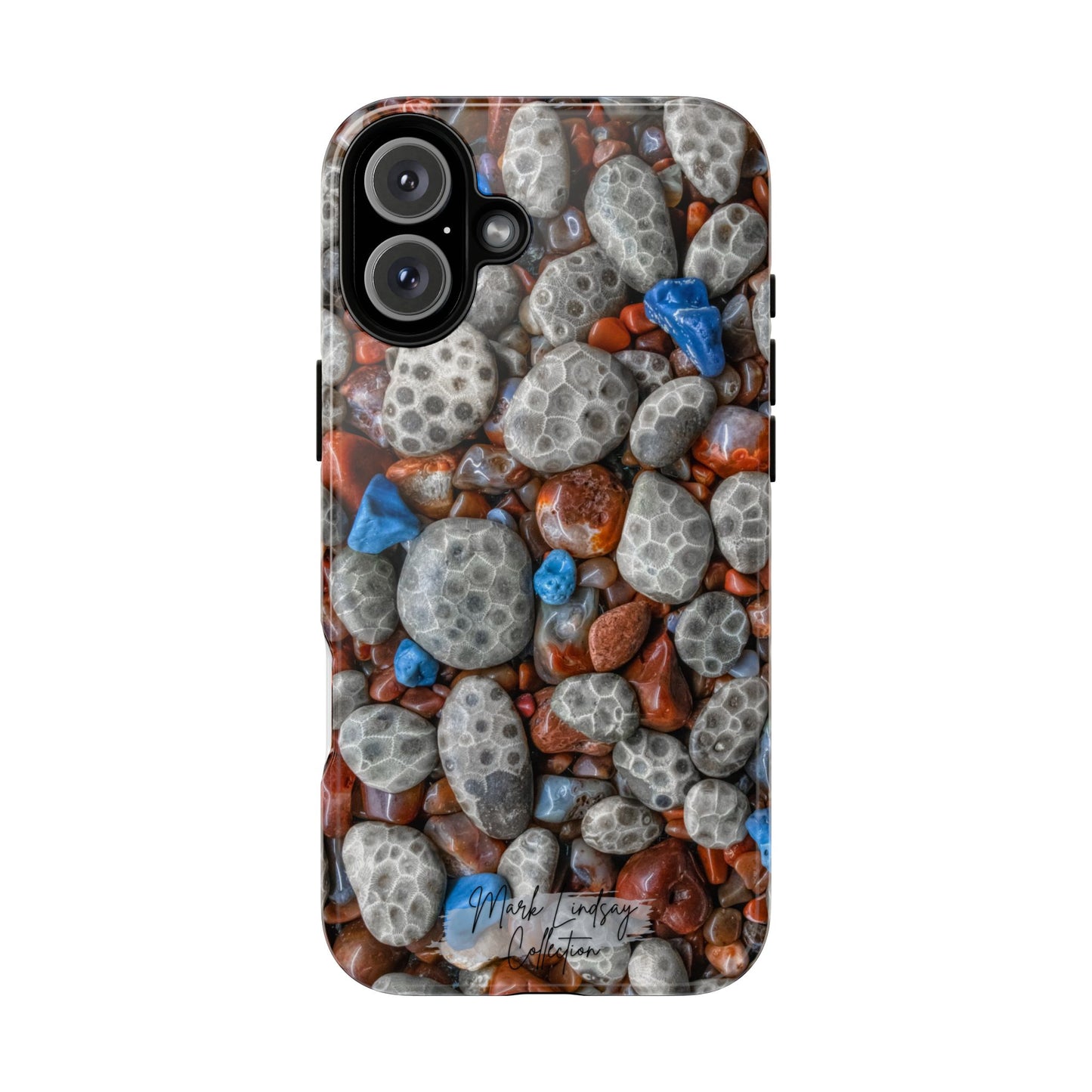 Michigan Treasured Stones Petoskey, Leland Blue & Lake Superior Agate Phone Case