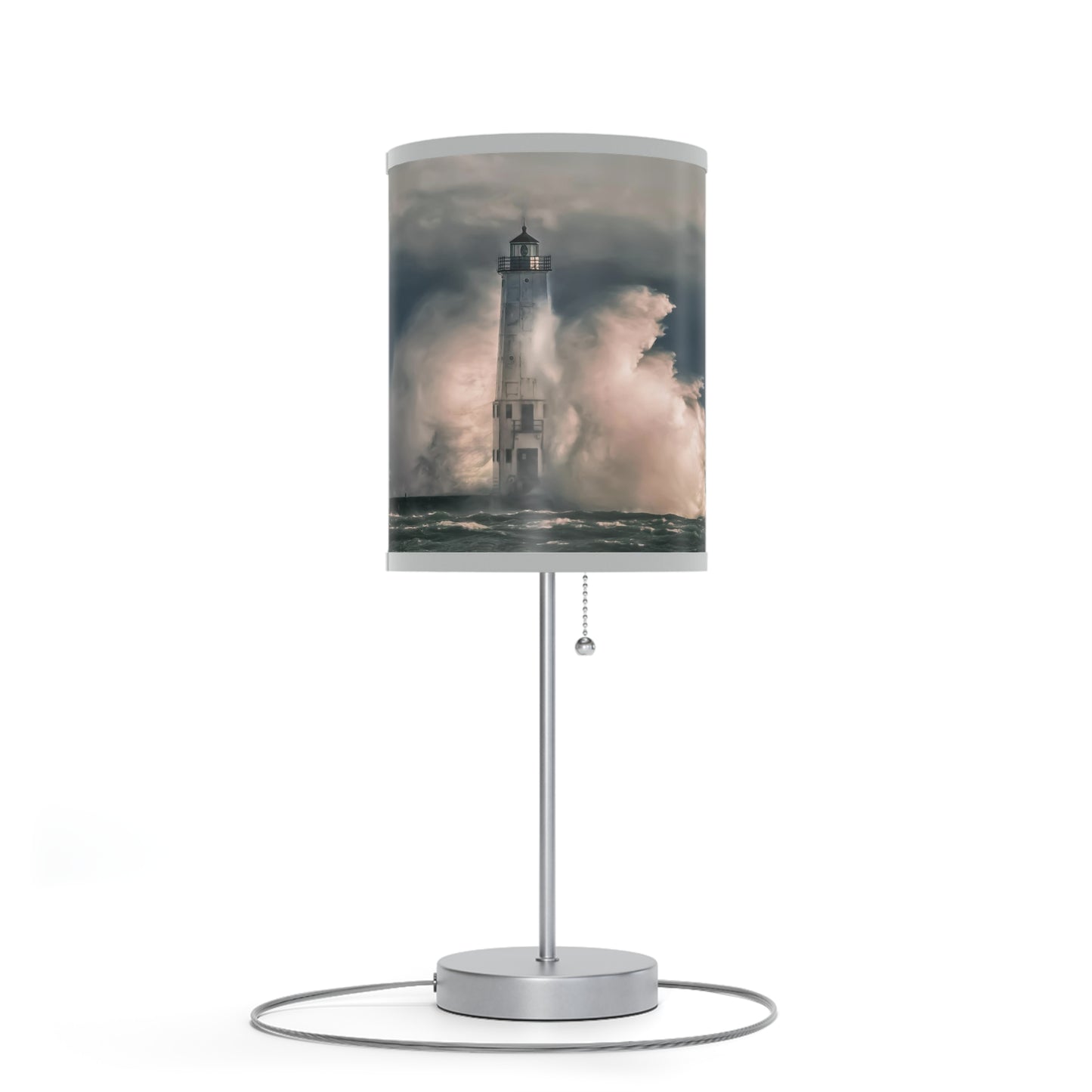 Frankfort Lighthouse Nature's Fury Lamp on a Stand