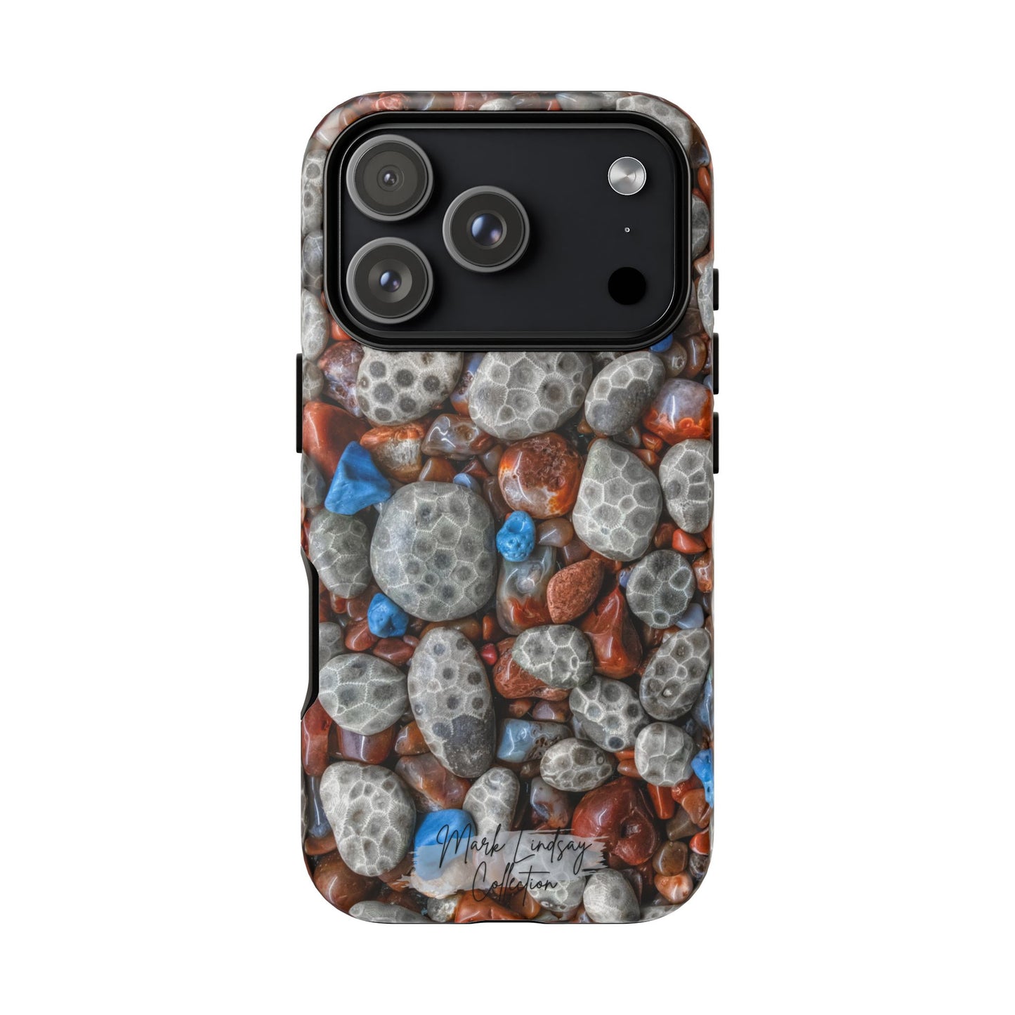 Michigan Treasured Stones Petoskey, Leland Blue & Lake Superior Agate Phone Case