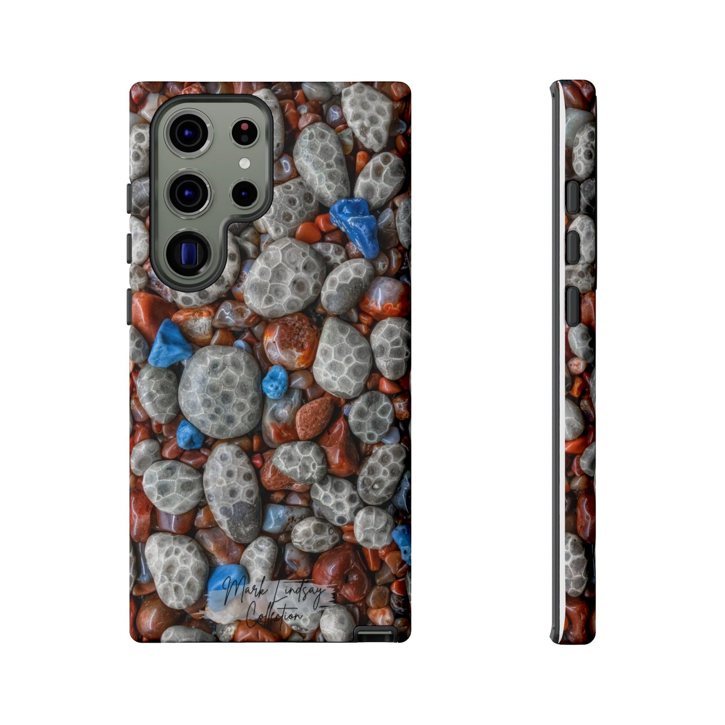 Michigan Treasured Stones Petoskey, Leland Blue & Lake Superior Agate Phone Case