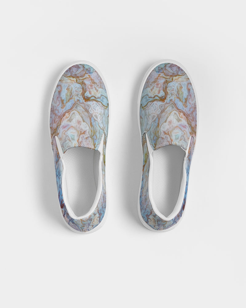 Moroccan Puzzle Agate Slip-On Canvas Shoes