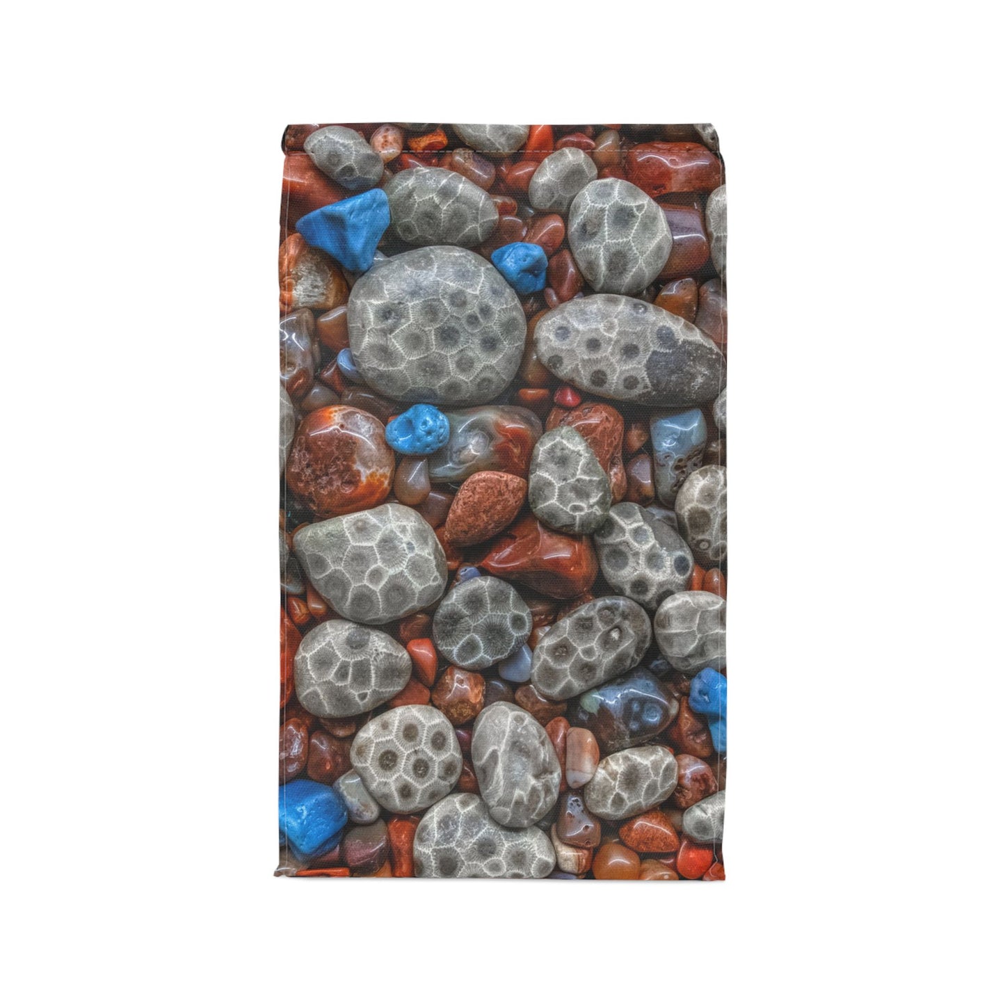 Lunch Bag Michigan Treasured Stones Petoskey Stone Agate Leland Blue