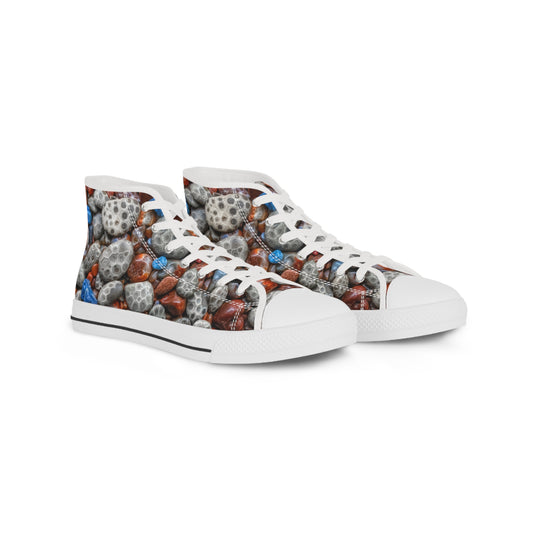 Michigan's Treasured Stones Men's High Top Sneakers