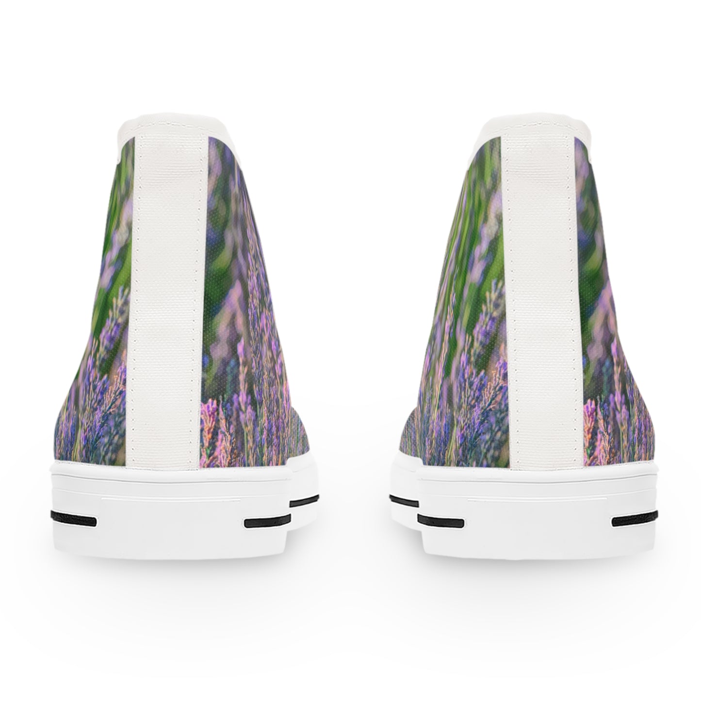 Lavender Fields High Top Sneakers — Lavender Field Butterfly Print