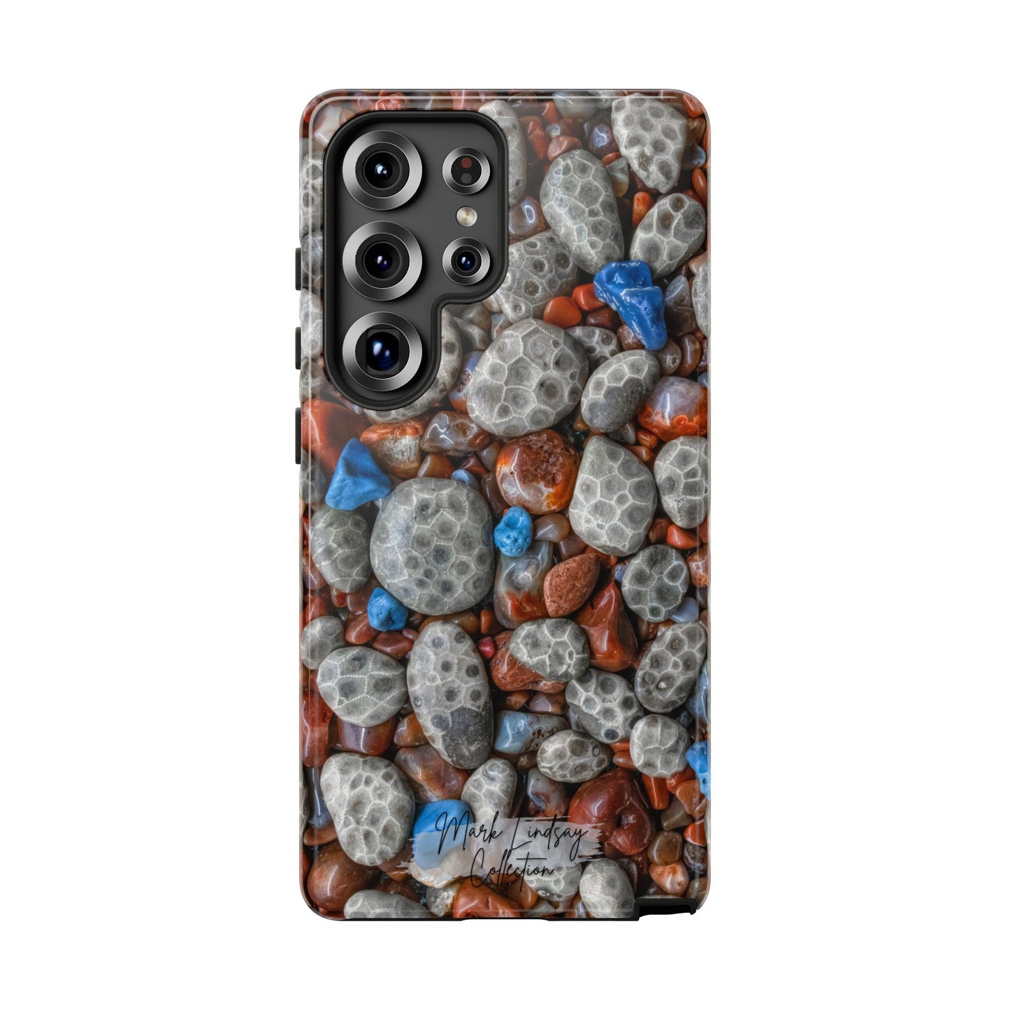 Michigan Treasured Stones Petoskey, Leland Blue & Lake Superior Agate Phone Case