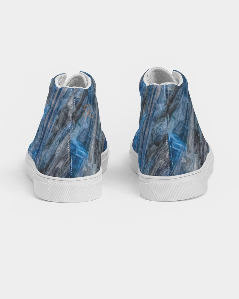 Blue Kyanite & Quartz Growth and Enlightenment Women's Hightop Canvas Shoe