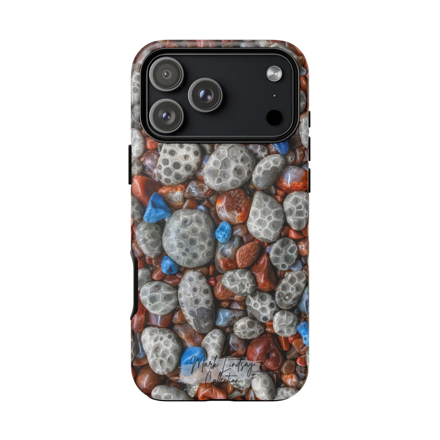 Michigan Treasured Stones Petoskey, Leland Blue & Lake Superior Agate Phone Case