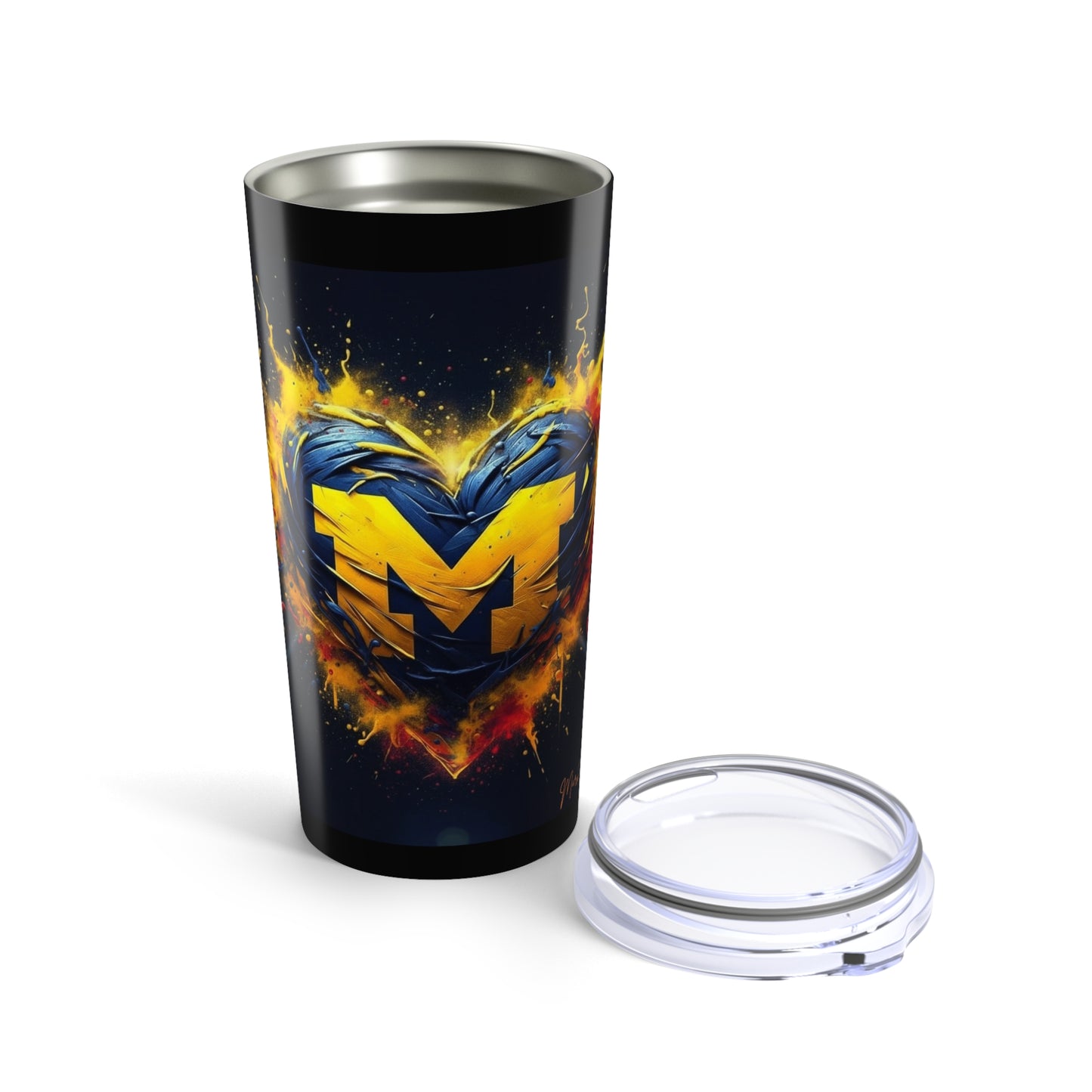 Heart of a Michigander 20oz Tumbler — Michigan Fan Travel Cup