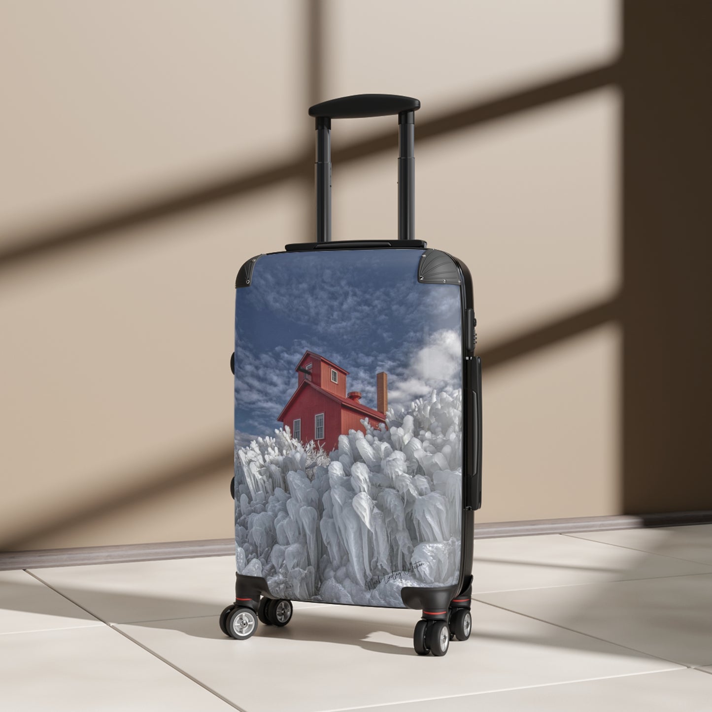Red White & Blue Custom Art Luggage