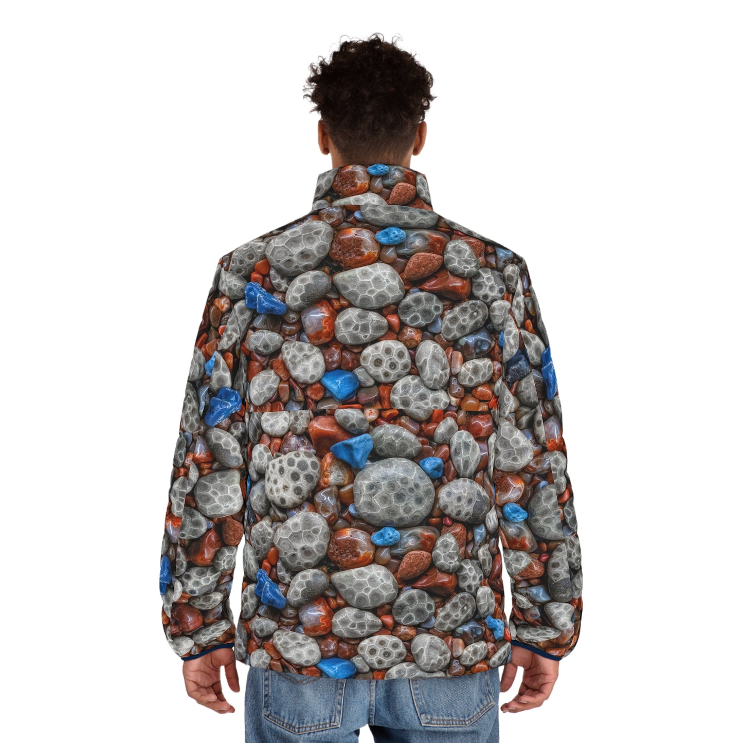 Michigan's Treasured Stones Puffer Jacket —Men’s Winter Coat