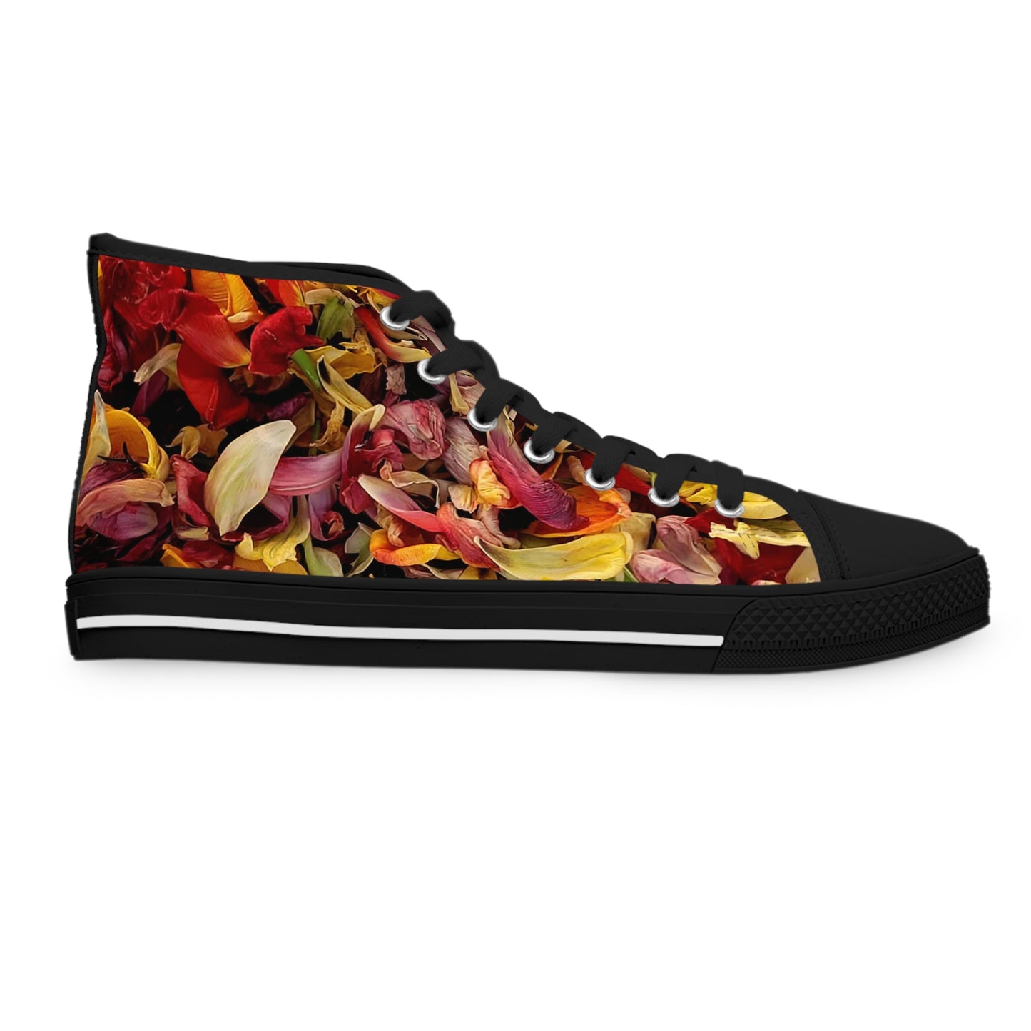 Beauty Remains High-Top Sneakers — Women's Floral  Canvas Shoes