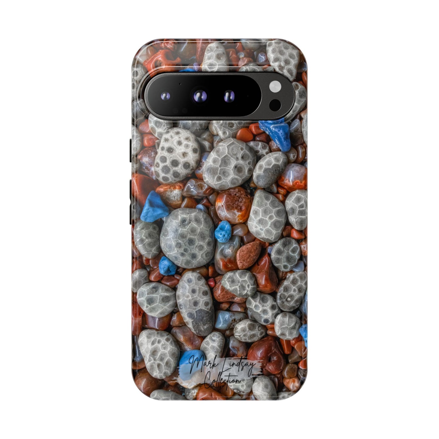 Michigan Treasured Stones Petoskey, Leland Blue & Lake Superior Agate Phone Case