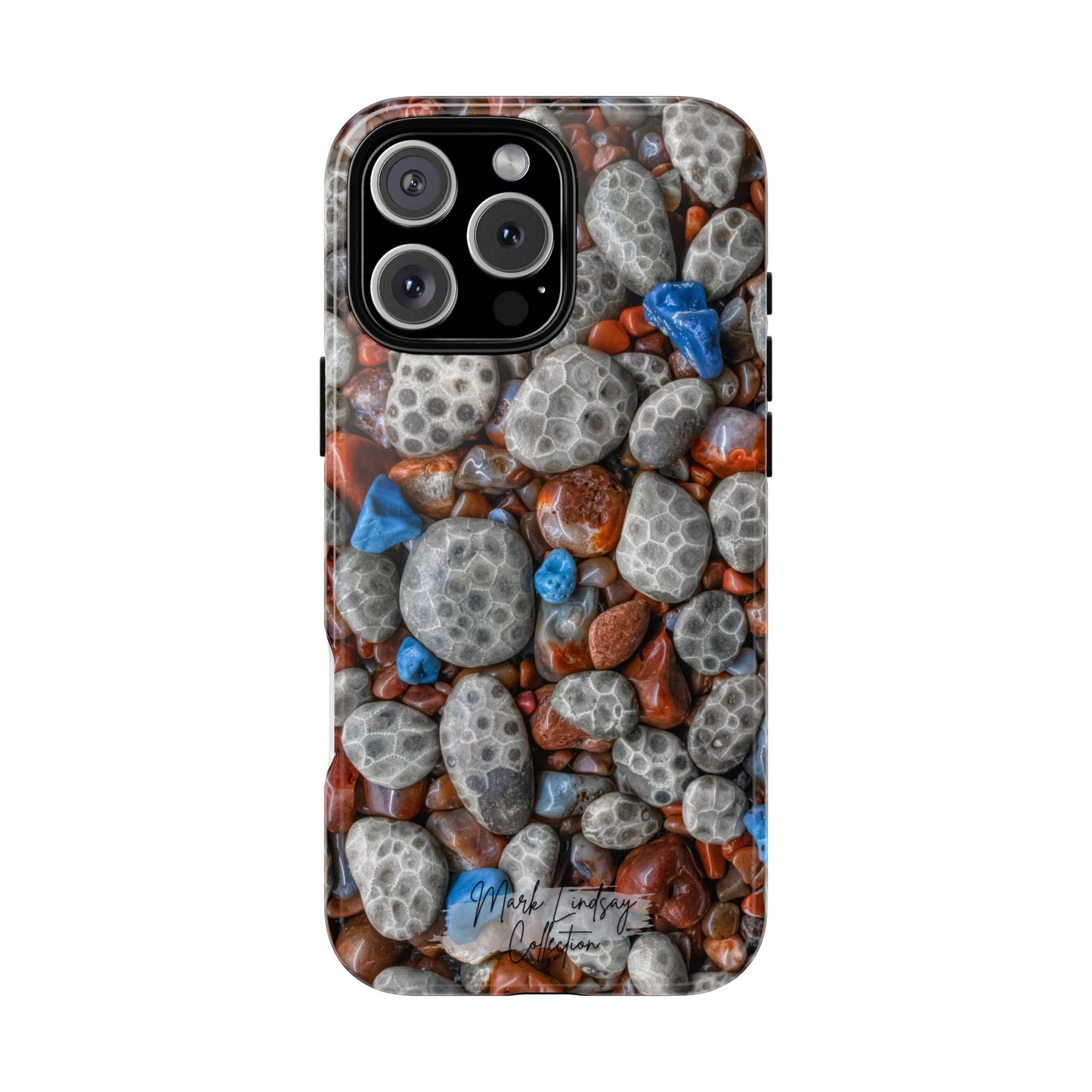 Michigan Treasured Stones Petoskey, Leland Blue & Lake Superior Agate Phone Case
