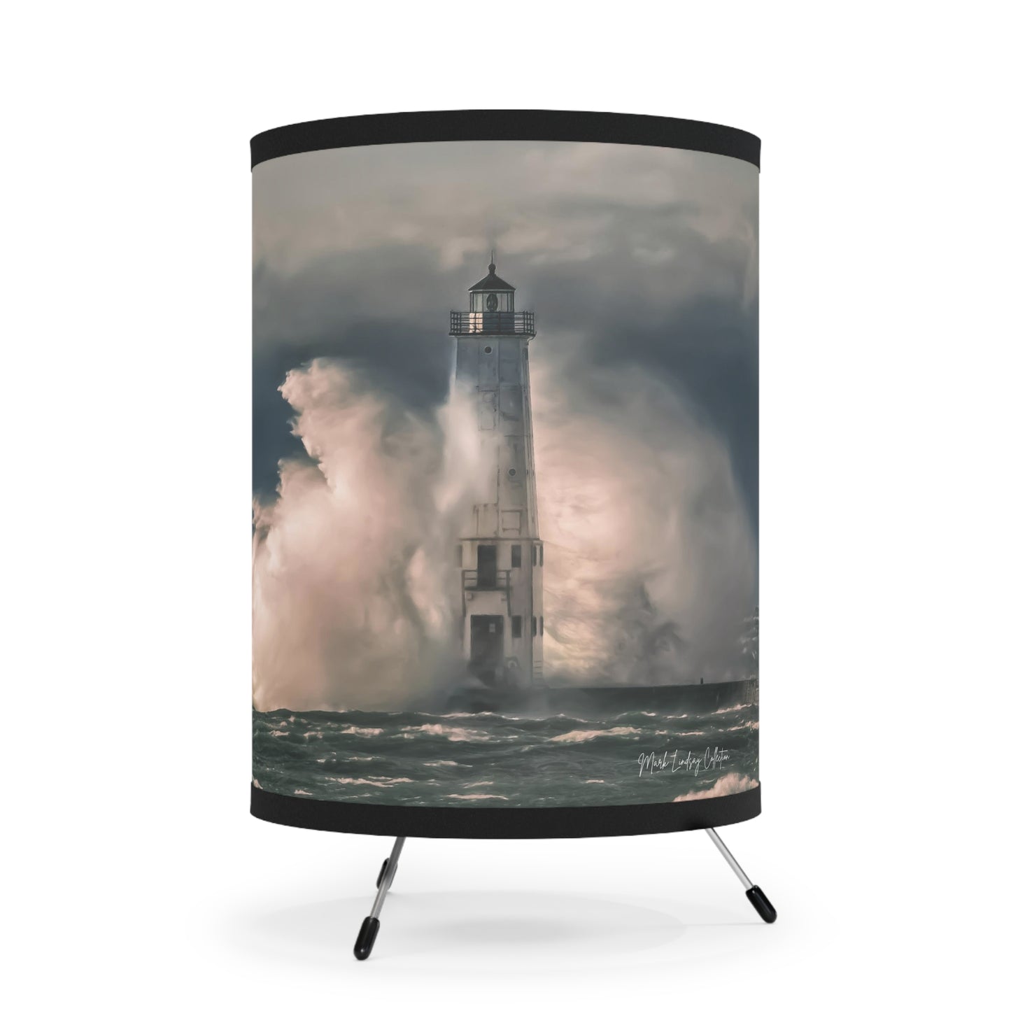 Frankfort Lighthouse Nature's Fury Tripod Lamp