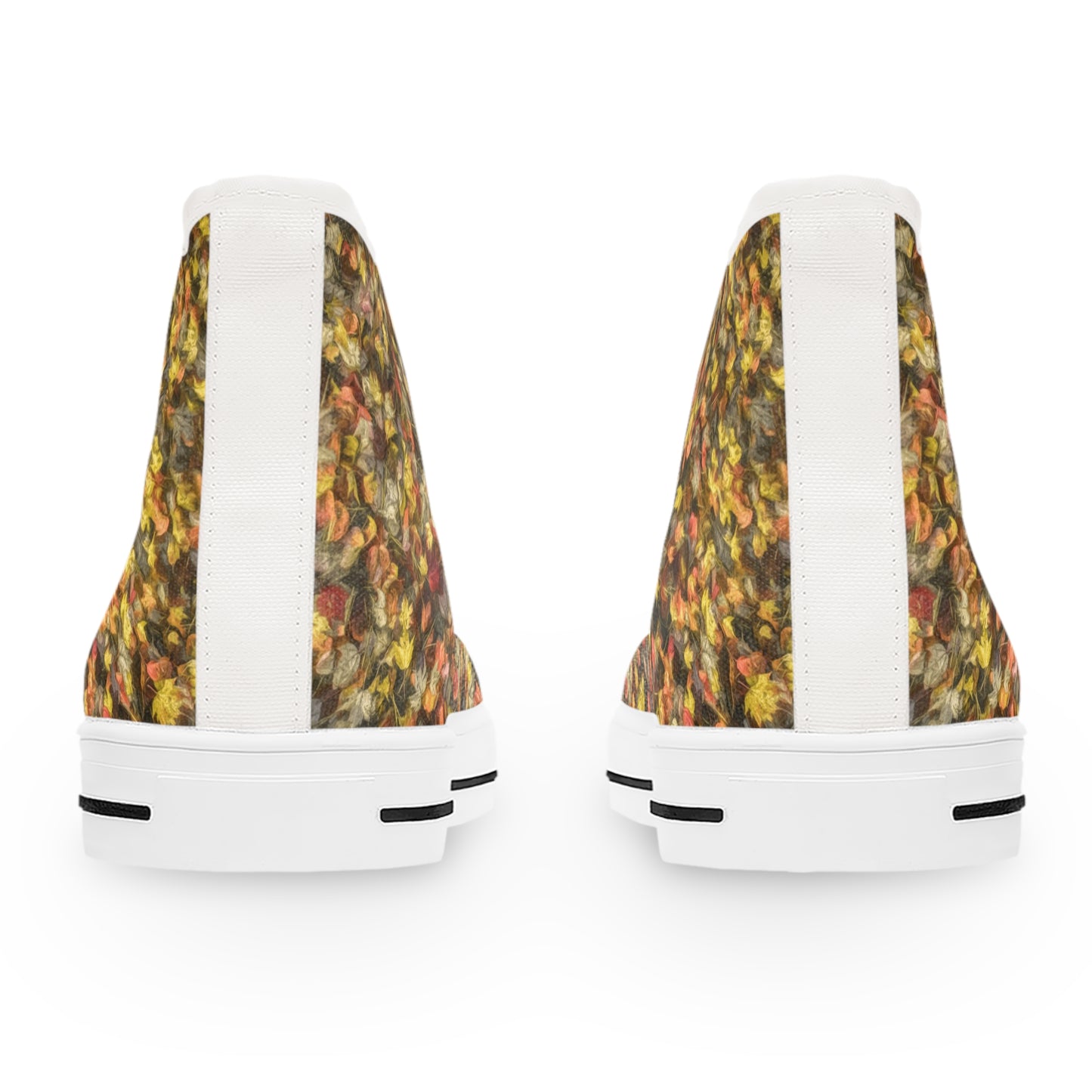 Leaves of Fall  Women's High Top Sneakers — Colorful Fall Leaves Pattern