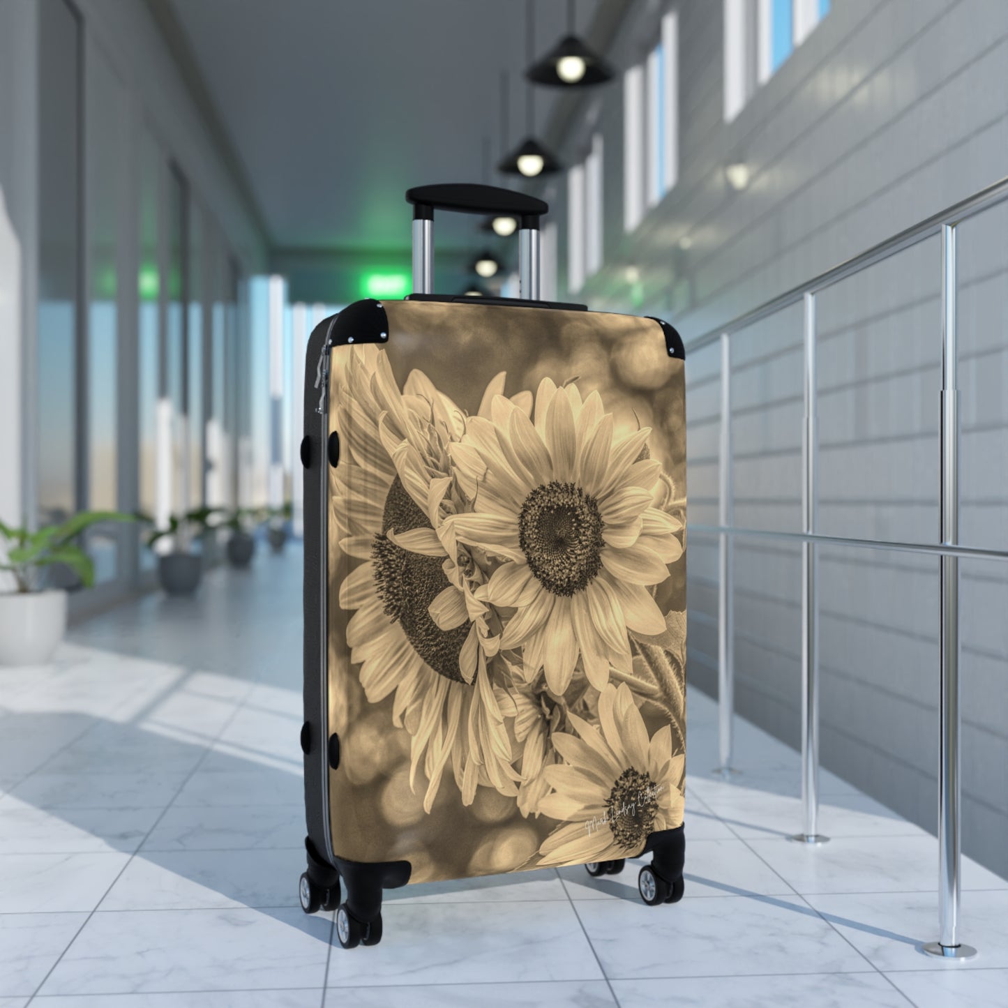 Sunflower Dreamy Bronze Custom Art Luggage