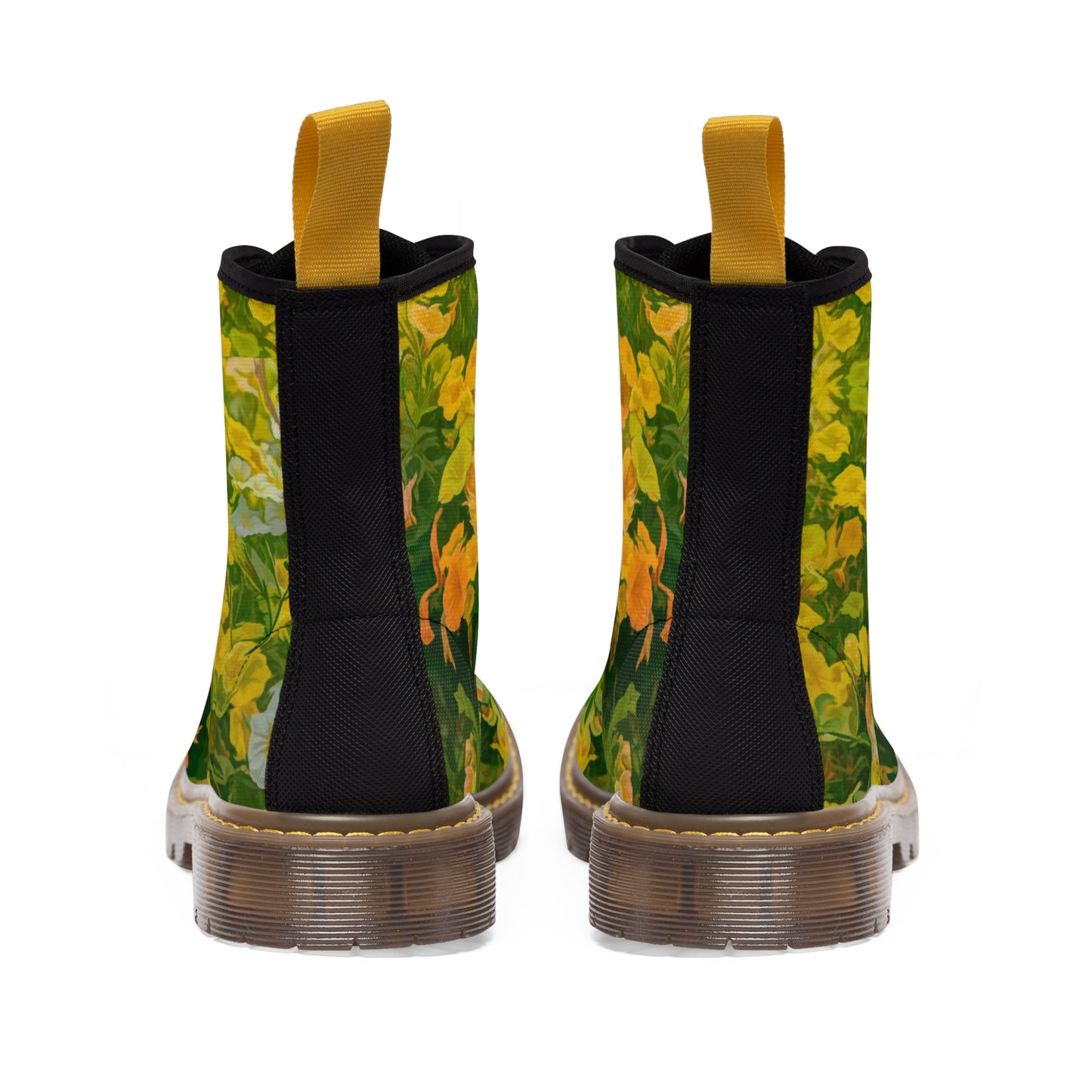 Floral Brilliance Women's Canvas Art Boots