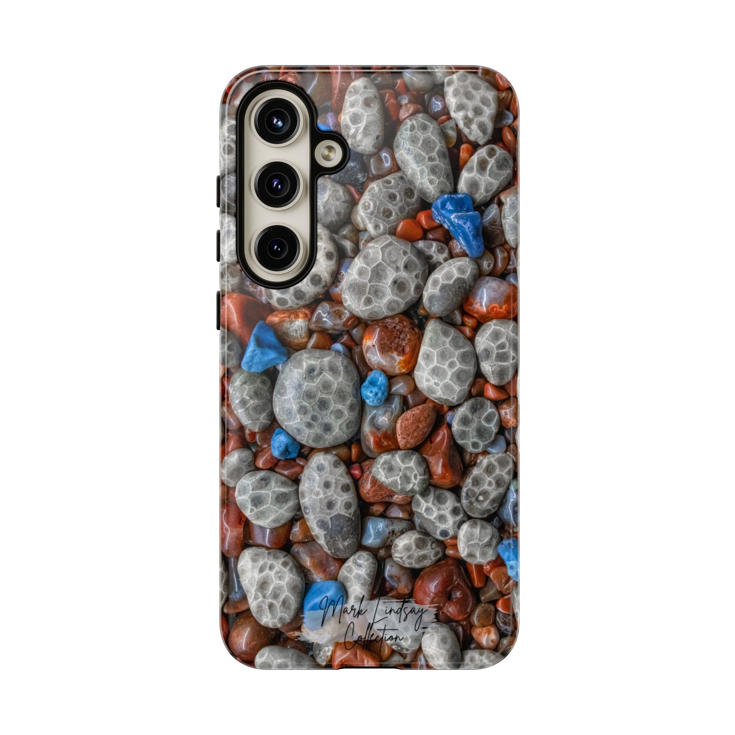 Michigan Treasured Stones Petoskey, Leland Blue & Lake Superior Agate Phone Case