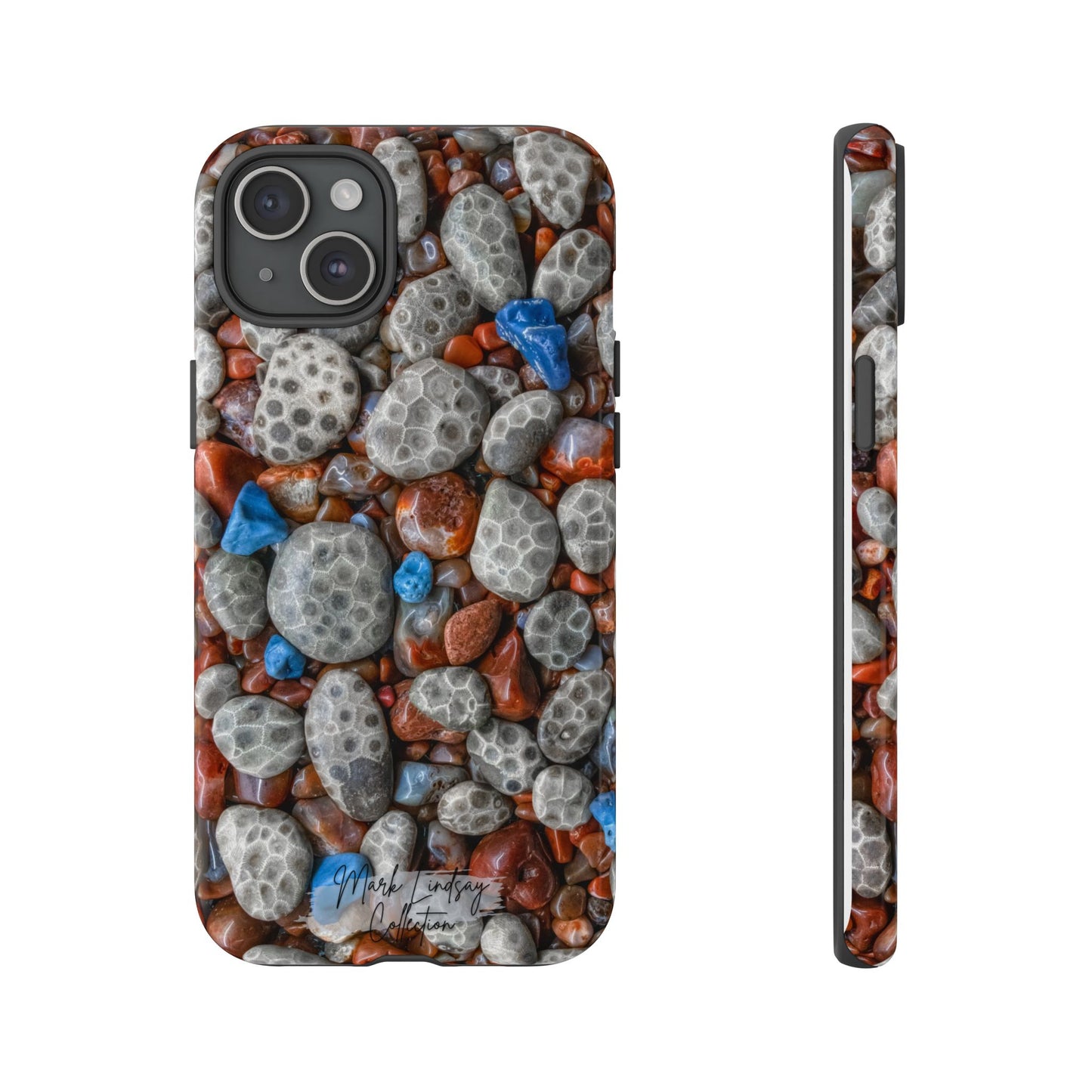 Michigan Treasured Stones Petoskey, Leland Blue & Lake Superior Agate Phone Case