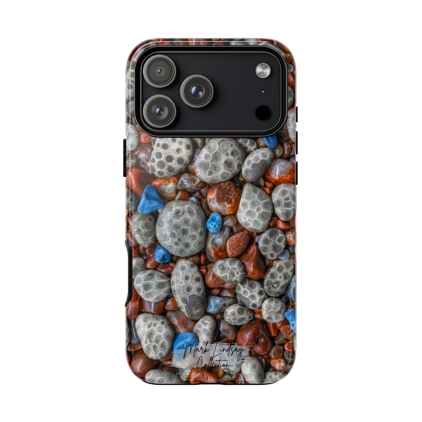 Michigan Treasured Stones Petoskey, Leland Blue & Lake Superior Agate Phone Case