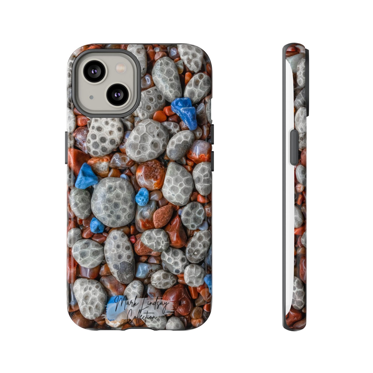 Michigan Treasured Stones Petoskey, Leland Blue & Lake Superior Agate Phone Case