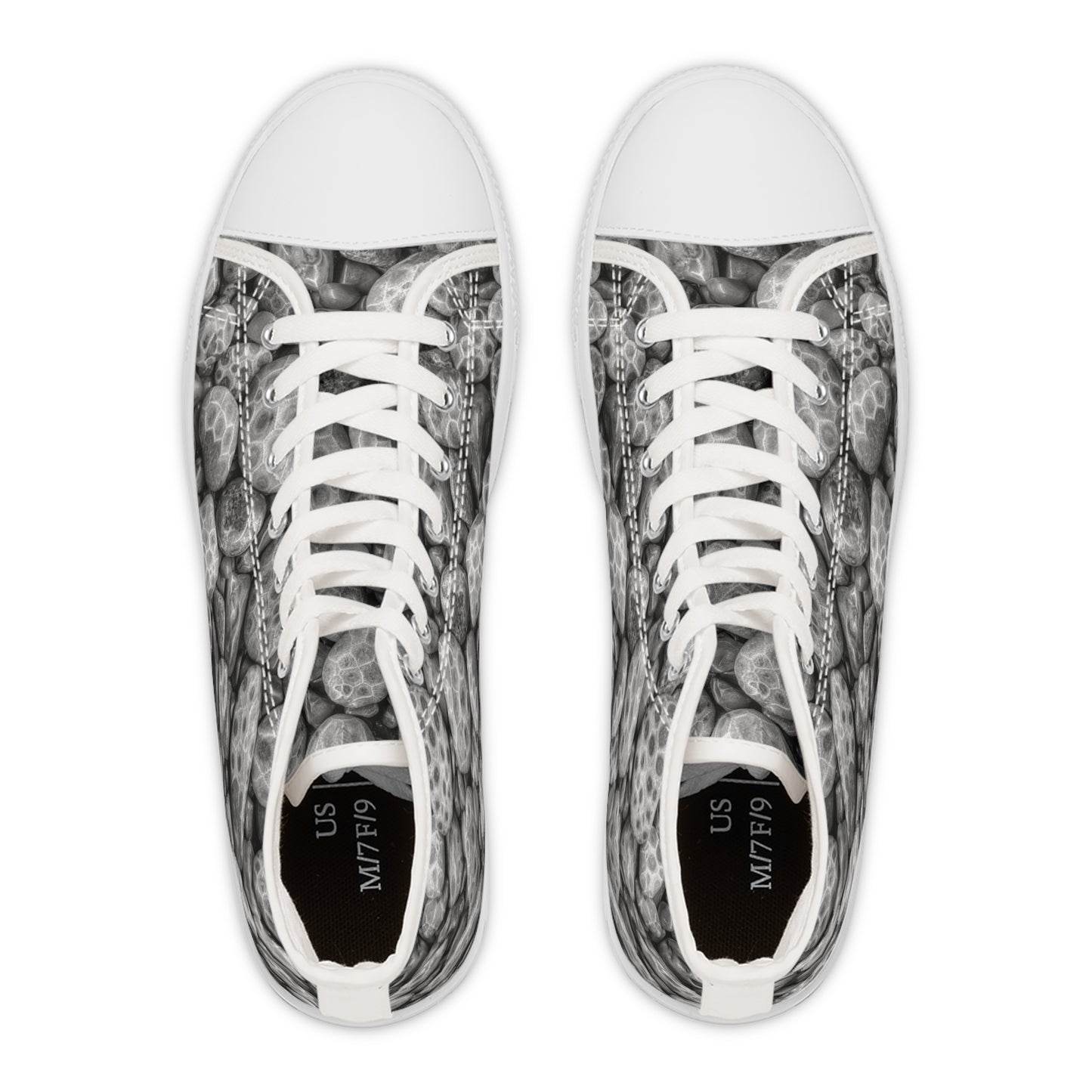 Petoskey Stone High-Top Sneakers — Women's Petoskey Stone High-Top Canvas Shoes