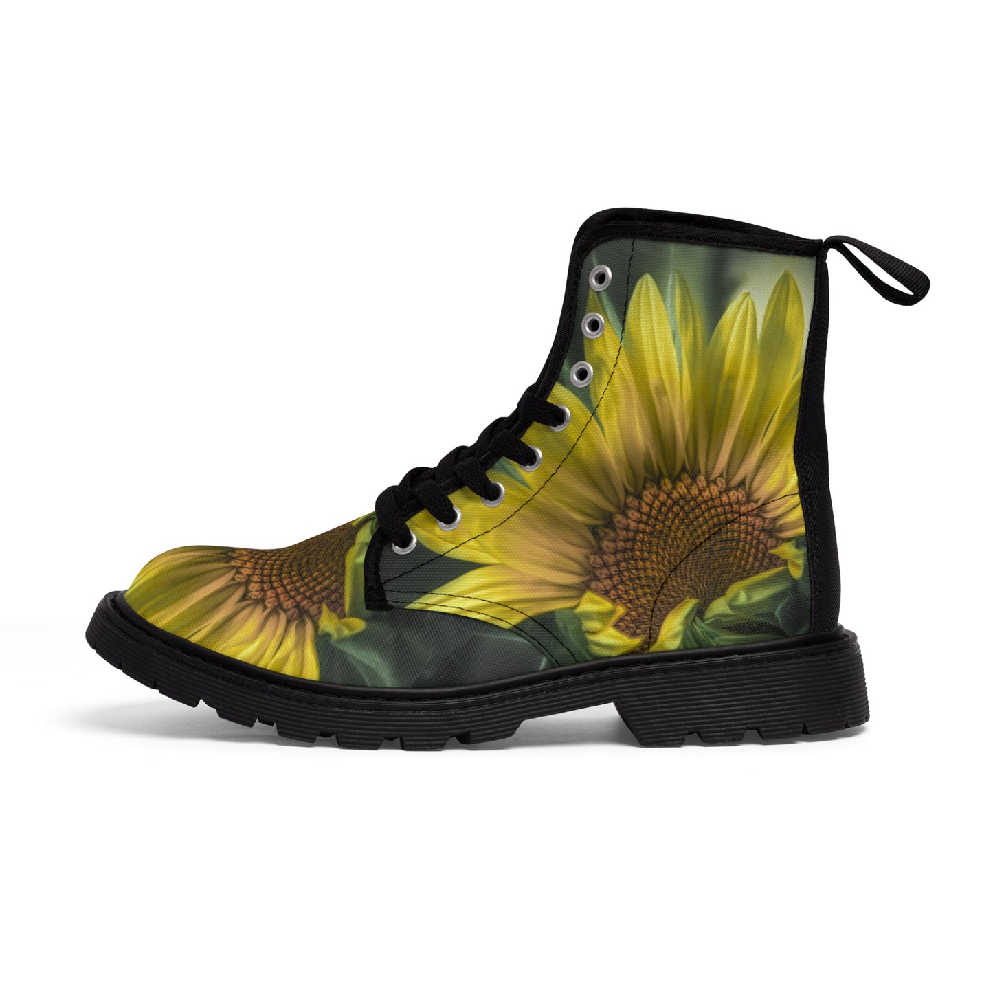 Sunflower Magnificence Canvas Art Boots