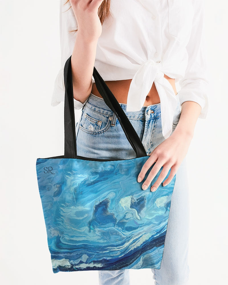 Leland Blue Treasures Canvas Zip Tote