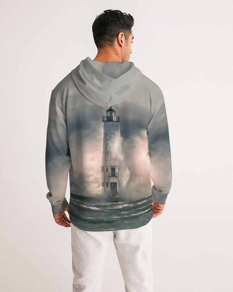 Frankfort Lighthouse Nature's Fury Men's Hoodie