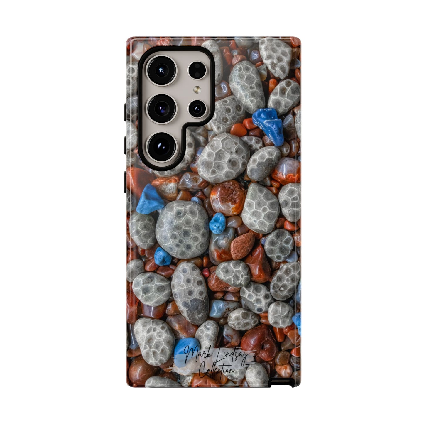 Michigan Treasured Stones Petoskey, Leland Blue & Lake Superior Agate Phone Case