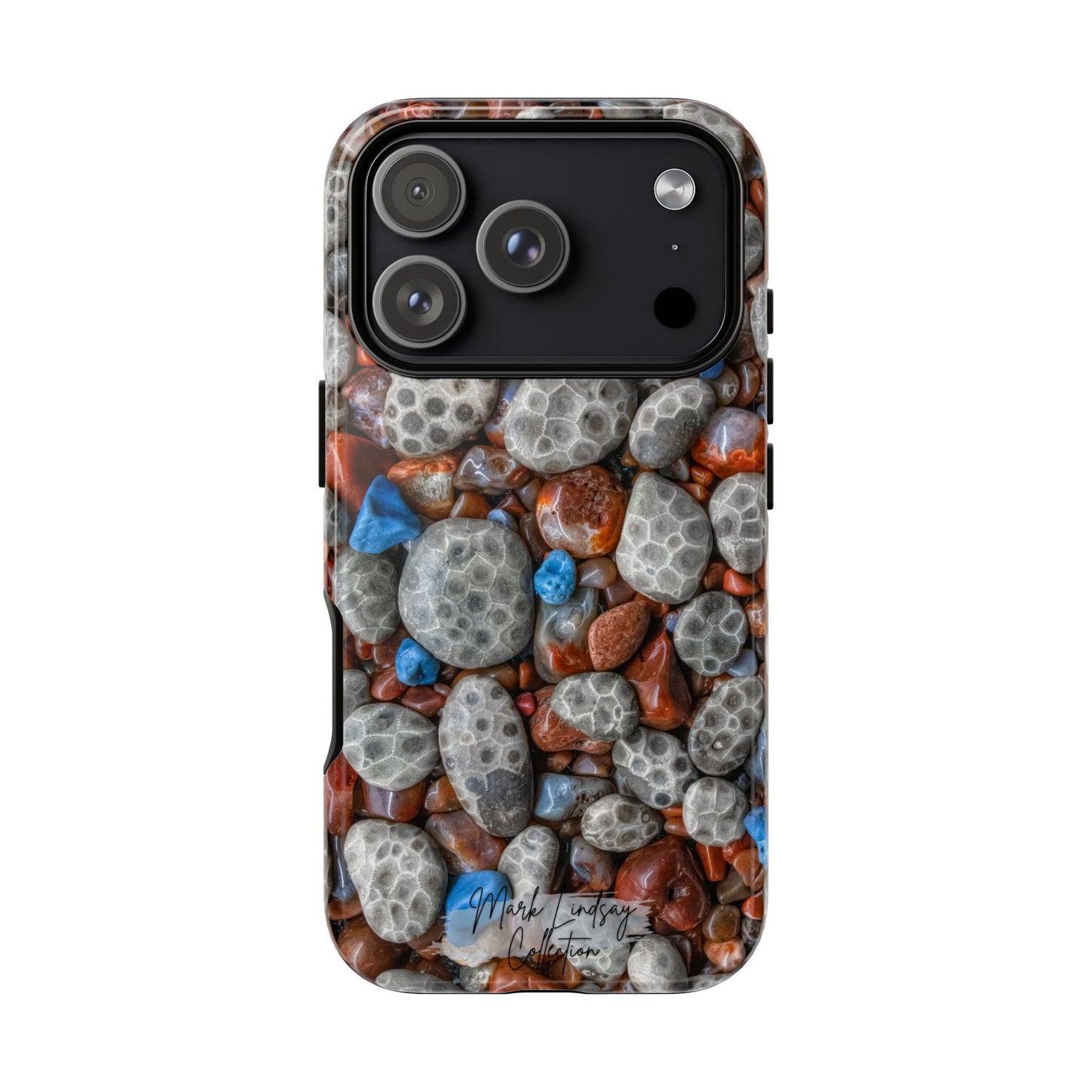 Michigan Treasured Stones Petoskey, Leland Blue & Lake Superior Agate Phone Case