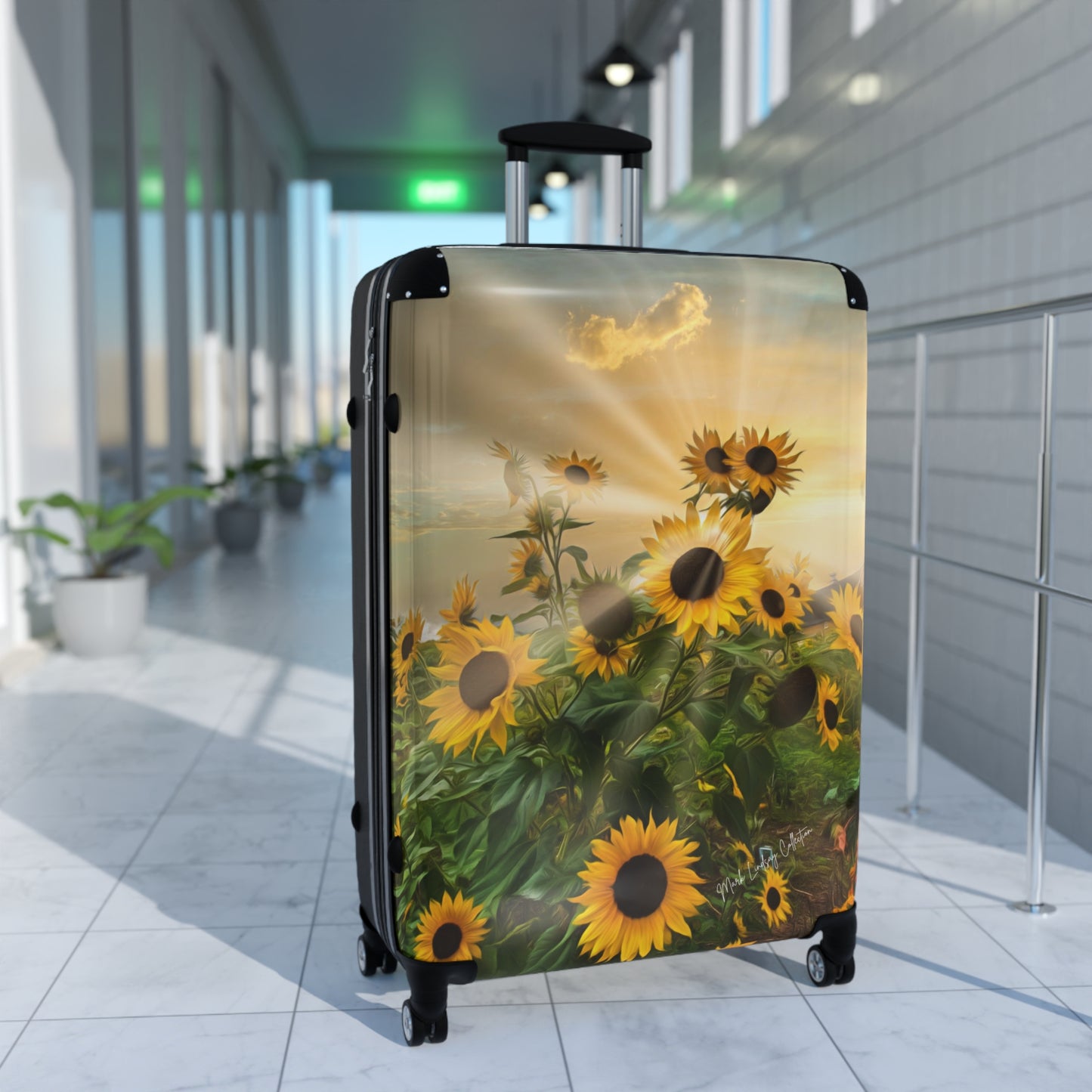 Sunflower Sunshine Custom Art Luggage