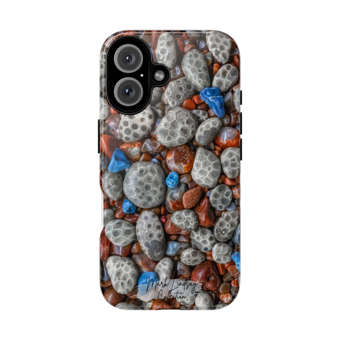 Michigan Treasured Stones Petoskey, Leland Blue & Lake Superior Agate Phone Case