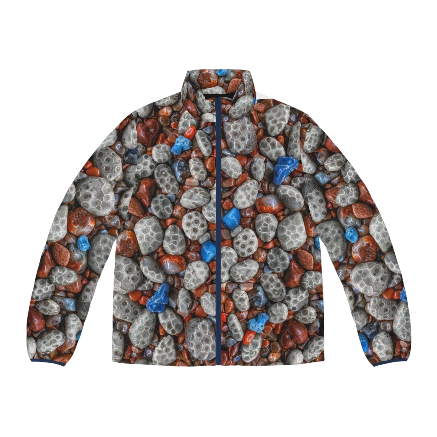 Michigan's Treasured Stones Puffer Jacket —Men’s Winter Coat