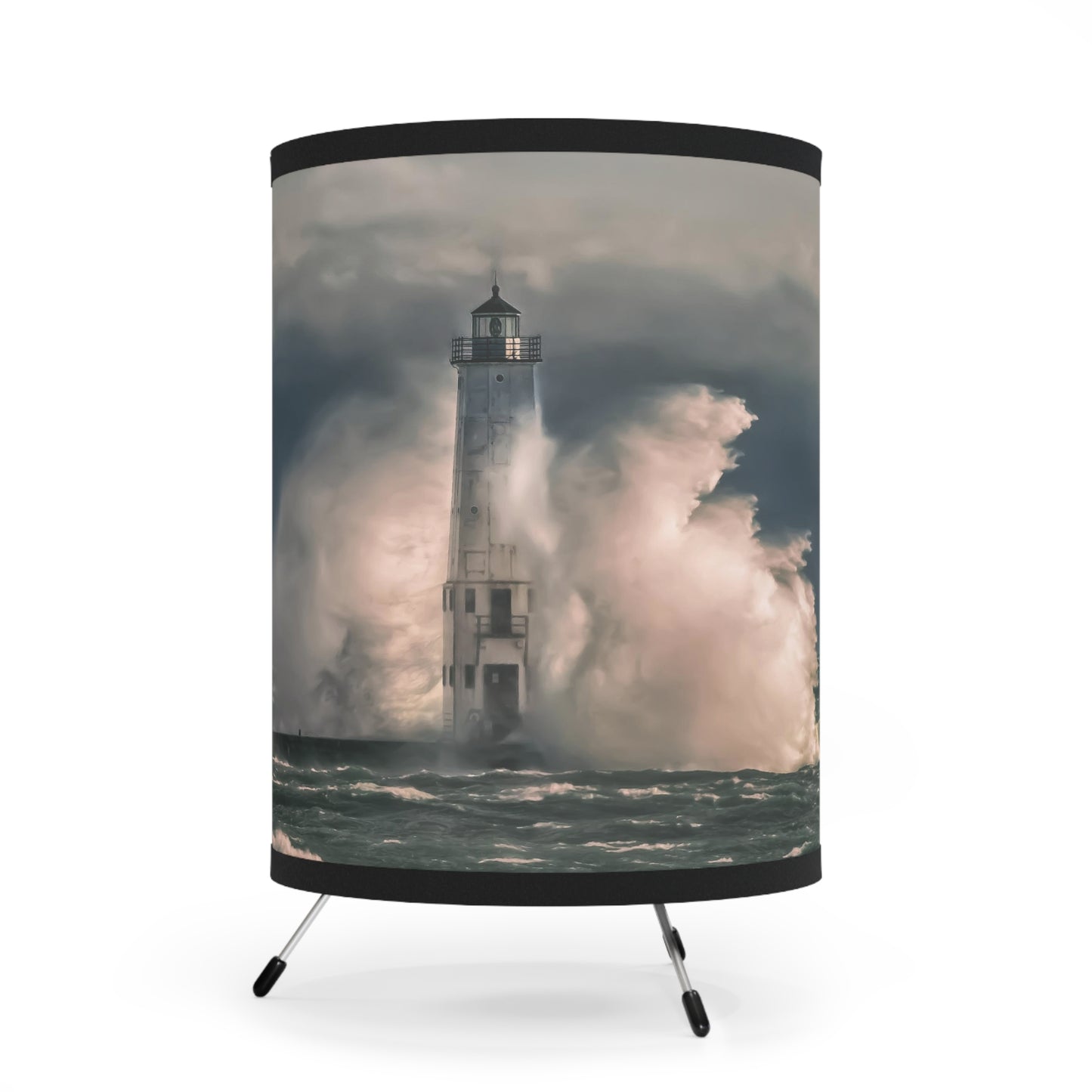 Frankfort Lighthouse Nature's Fury Tripod Lamp