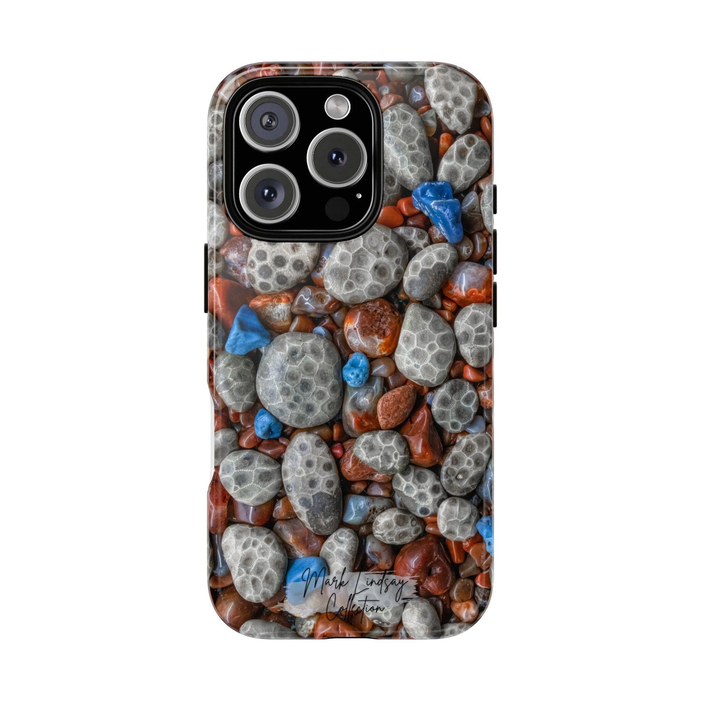 Michigan Treasured Stones Petoskey, Leland Blue & Lake Superior Agate Phone Case