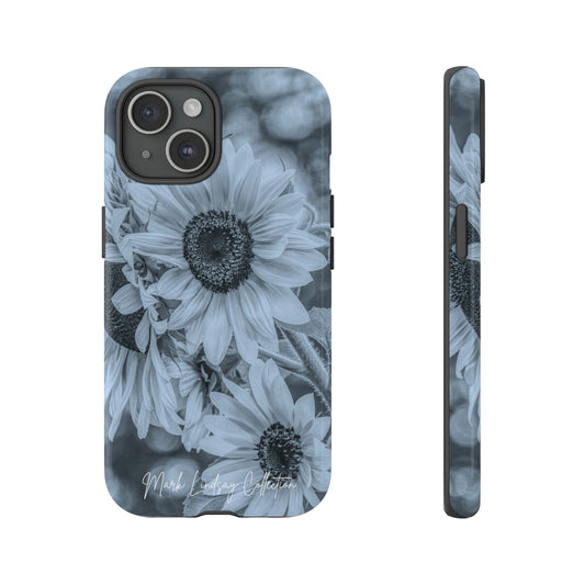 Sunflower Dreams: Blue Impact-Resistant Tough Cases (iPhone & Samsung)