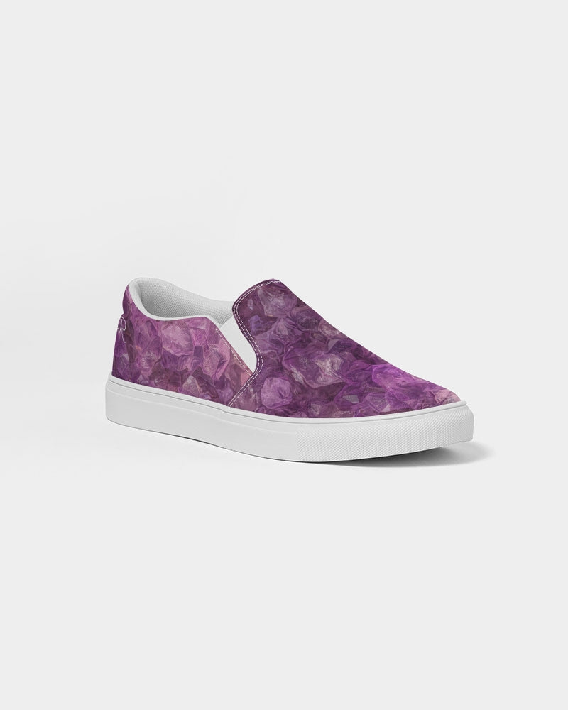 Purple Amethyst 'Gem of Fire' Slip-On Canvas Shoe