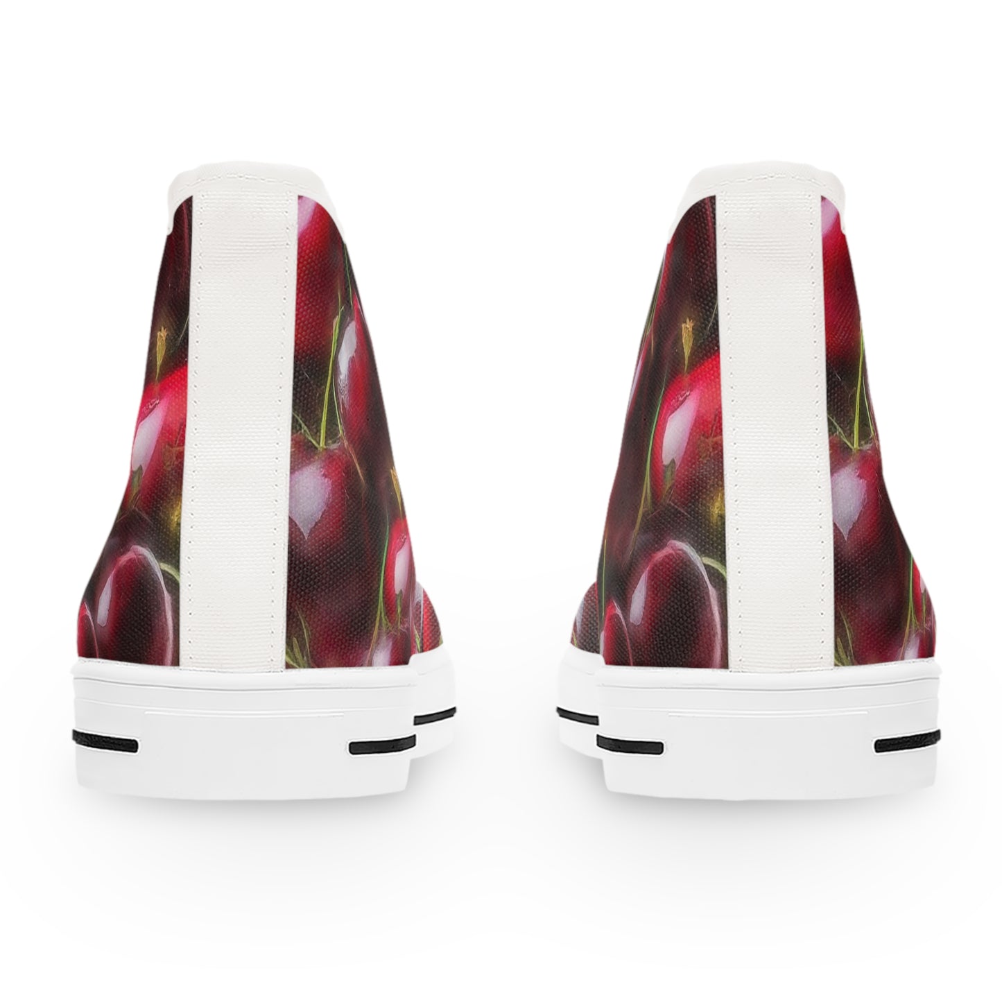 Traverse City Cherry High-Top Sneakers — Women's High-Top Canvas Shoes