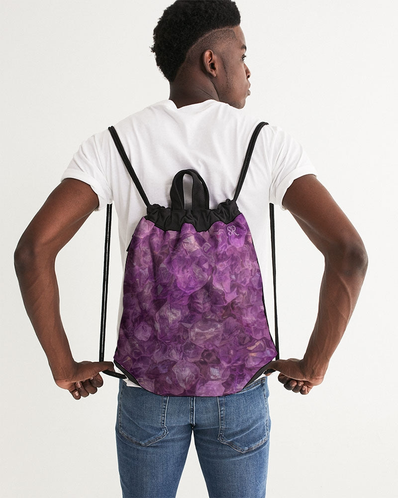 Purple Amethyst 'Gem of Fire' Canvas Drawstring Bag