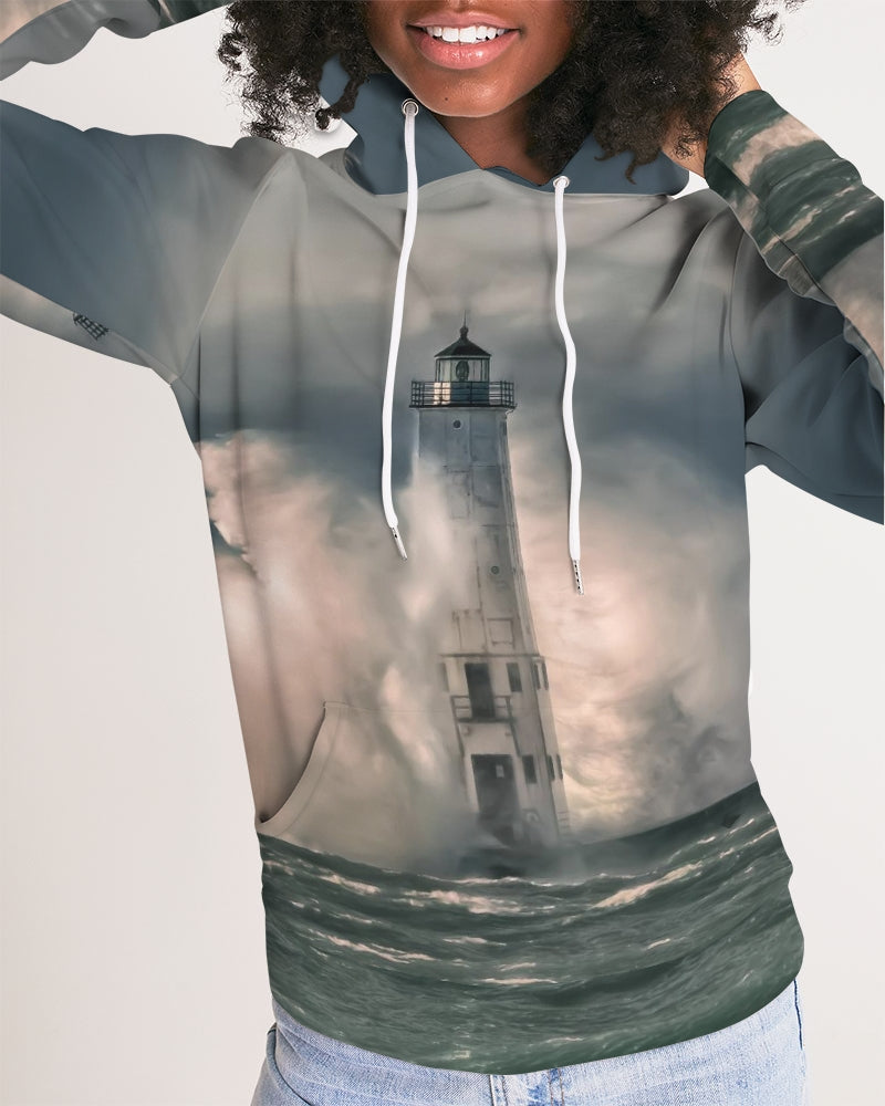 Frankfort Lighthouse Nature's Fury Women's Hoodie